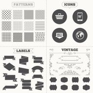 Online shopping icons Smartphone cart buy N13