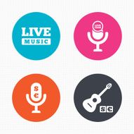 Musical elements icon Microphone Live music