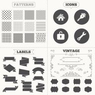 Home key icon Wrench service tool symbol N15