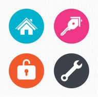 Home key icon Wrench service tool symbol N16