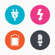 Electric plug sign Lamp and battery N4