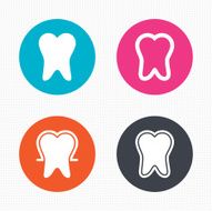 Tooth enamel protection icons Dental care signs N5