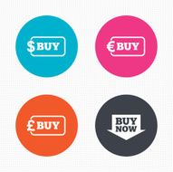 Buy now arrow sign Online shopping icons N4