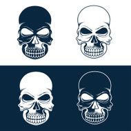 set of skulls vector design template N4