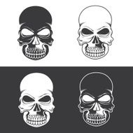 set of skulls vector design template N5