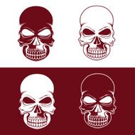 set of skulls vector design template N6
