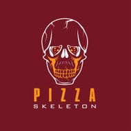 skull with slice of pizza