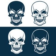 set of skulls vector design template N7