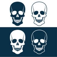 set of skulls vector design template N8