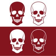 set of skulls vector design template N9