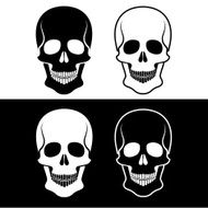 set of skulls vector design template N10