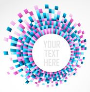 abstract blue and pink circular background
