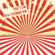 Vintage design template with rays Vector