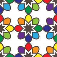 Flower seamless pattern bright colors N2