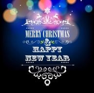 Merry Christmas and Happy New Year background N3
