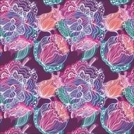 Electric Flower Vector Pattern N2