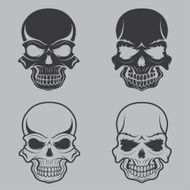 set of skulls vector design template N18