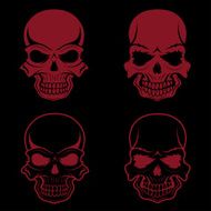 set of skulls vector design template N20