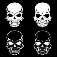 set of skulls vector design template N21