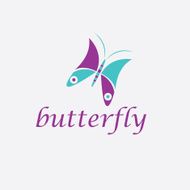 abstract cute butterfly vector design template N2