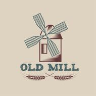 old mill vector design template