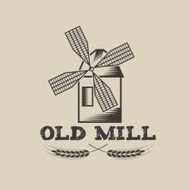 old mill vector design template N2