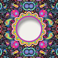 psychedelic background with paisley