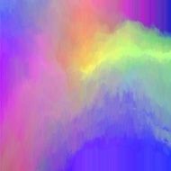 Pseudo oil painting in blue pink and yellow