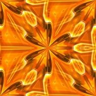 Seamless kaleidoscope texture or pattern in orange spectrum 2