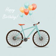 Retro Bicycle Background Vector Illustrator N3
