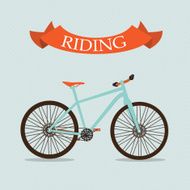 Retro Bicycle Background Vector Illustrator N4
