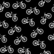 Bicycle Silhouette Seamless Pattern Background Vector Illustrat N2