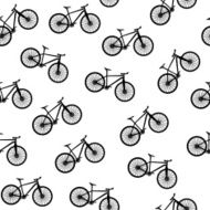 Bicycle Silhouette Seamless Pattern Background Vector Illustrat N3