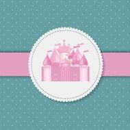 Princess Background with Castle Vector Illustration N4