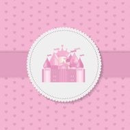 Princess Background with Castle Vector Illustration N5