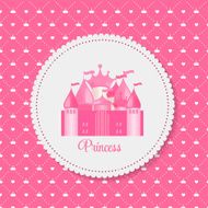 Princess Background with Castle Vector Illustration N6