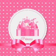 Princess Background with Castle Vector Illustration N7