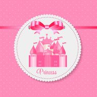 Princess Background with Castle Vector Illustration N9