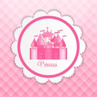 Princess Background with Castle Vector Illustration N11