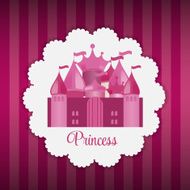 Princess Background with Castle Vector Illustration N12