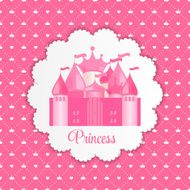 Princess Background with Castle Vector Illustration N13