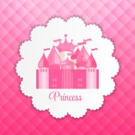 Princess Background with Castle Vector Illustration N14