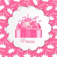 Princess Background with Castle Vector Illustration N15