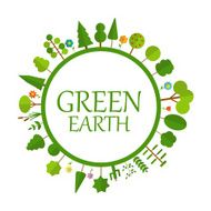 Green Earth Concept Natural Vector Illustration N2