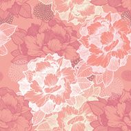 elegant peony seamless floral pattern background N6