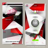 modern geometric concept one page website design