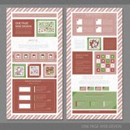 trendy red stripe one page website design