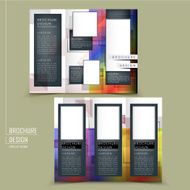 abstract tri-fold brochure design