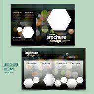 glitter half-fold brochure template design