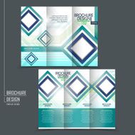 trendy tri-fold brochure template design N2